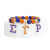 SGRHO Sorority Blue and Gold Bling Letter Bracelet(BCAM)
