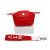 DST Red Nylon Wristlet Strap Mini Pouch