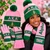 AKA  Pink  Knitted scarf  & Beanie  +  FREE  Knitted Gloves Set 