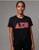 DST GLITTER DRY FIT TEE_BLACK