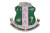 Pink Green Sorority Shield Brooch(BCAM)