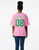 AKA OVERSIZED CHENILLE FOOTBALL JERSEY TEE_PINK  ( L/XL ONLY )