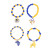SGRHO Sorority Blue Gold Ball Bead Charm Bracelets