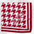 DST Red White Houndstooth Square Sorority Scarf