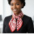 DST Red White Houndstooth Square Sorority Scarf