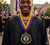 Omega Psi Phi  Graduate Medallion With Purple/Gold Neck Ribbon