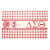 DST Crimson and Deep Cream Houndstooth Shawl Scarf