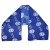 ZPB Long Blue and White Shield Rectangle Scarf