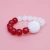 DST Sorority Red White Pearl Glass Bead Bracelet(BCAM)