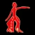 DST Red Fortitude Lapel Pin 1-1/8 T x 1″(BCAM)