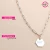Delta Sigma Theta Necklace- Silver Paperclip Style with DST Pendant (BCAM)