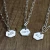Delta Sigma Theta Necklace- Silver Paperclip Style with DST Pendant (BCAM)