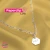 Delta Sigma Theta Necklace- Silver Paperclip Style with DST Pendant (BCAM)