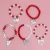 DST Red White Silver Elephant Charm Bracelet Set(BCAM)