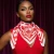 DST Red and White Leopard Square Sorority Scarf(BCAM)