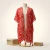 DST Red and White Graphic Print Viscose Kimono(BCAM)