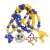 SGRHO Sorority Blue Gold Ball Bead Charm Bracelets(BCAM)