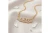 DST Winged Bling Pendant Gold Chain Necklace