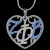 ZPB Color Crystal Filigree Heart Necklace(BCAM)