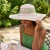 AKA Pink Raffia Embroidered Floppy Beach Sun Hat