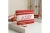 DST Faded Red White Raffia Embroidered Pouch Bag
