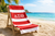 DST Red and White  oversized Stripe Beach Towel