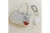 DST White Pearl Clutch with 1913 and Flower Charms