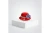 DST Red Hat Brooch with Purple Flower
