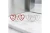 DST Red and Clear Triple Heart Rhinestone Brooch