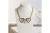 SGRHO Blue Gold Triple Heart Pendant Necklace