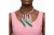 AKA Pink Green Stripe Scarf Magnet Choker Necklace
