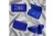 ZPB Blue and Clear Rhinestone Flap Snap Clutch Bag