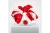 DST Red & White XL Silky Jeweled Hair Scrunchie