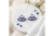 ZPB Sorority Greek Blue Silver Fan Stud Earrings