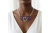 ZPB Blue and Clear Triple Heart Pendant Necklace