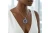 ZPB Rhinestone Circle Greek Pendant Chain Necklace