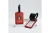 DST Red Faux Leather 2 Pcs Luggage Tag Set