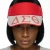 DST Red Canvas Greek Rhinestone Brim Visor Hat