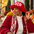  Red Crochet Ruffle "DST" Bucket Hat