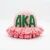 AKA Pink Greek Crochet Ruffle Bucket Hat