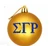 Sigma Gamma Rho Ornament- Glitter Ball 
