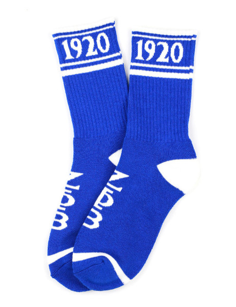 Z Phi B  Blue & White Stripes  Socks  (1920) Z Phi B  Blue & White Stripes  Socks  (1920)