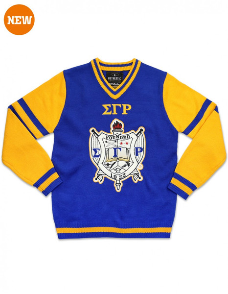 SGRHO  V Neck Sweater (ROYAL)  
