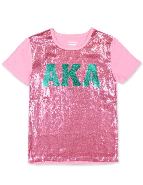 AKA SEQUIN TEE_PINK (Small Only) BFCM AKA SEQUIN TEE_PINK (Small Only) BFCM