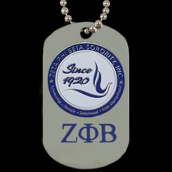 ZPB New Image Silver Double-Sided Dogtag W/Chain