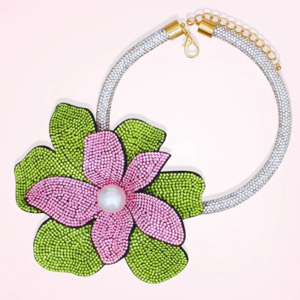 AKA Handcrafted Brilliance Flower Choker Necklace - Prime Heritage