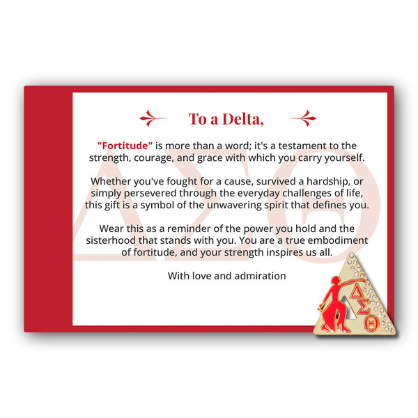 DST Founding Jewels Lapel Pin Gold With Clear Stones + Message Card(BCAM)