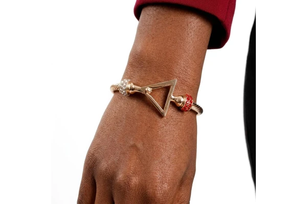 DST Delta Gold Twisted Cable Bangle Bracelet - Prime Heritage Gifts