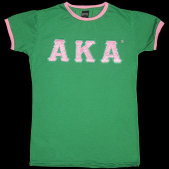 AKA Green Ringer Tee - Prime Heritage Gifts