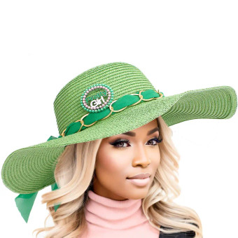 Straw Hat Classy Green Bow AKA Chapeau for Women - Prime  display picture 2